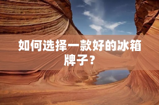如何选择一款好的冰箱牌子?