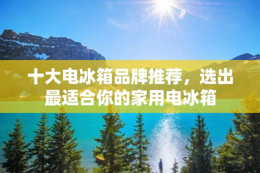 十大电冰箱品牌推荐,选出最适合你的家用电冰箱 十大电冰箱品牌推荐,选出最适合你的家用电冰箱