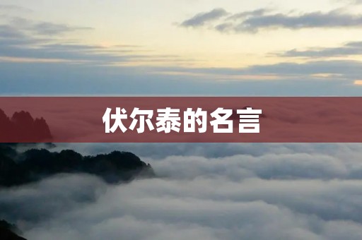伏尔泰的名言：从人生中汲取智慧与力量