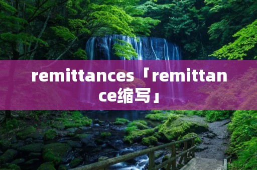 remittances「remittance缩写」