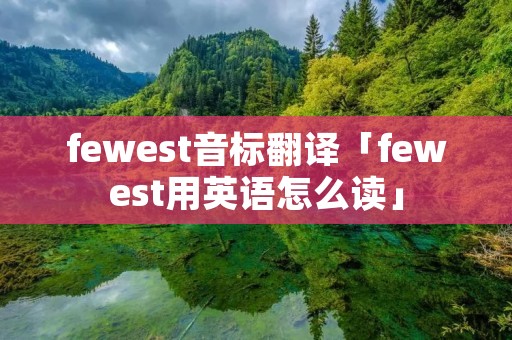 fewest音标翻译「fewest用英语怎么读」