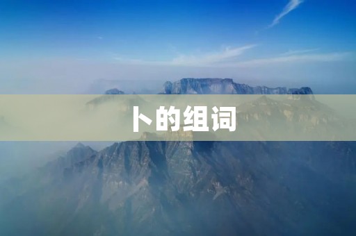 卜的组词：卜卦、卜筮、卜辞、卜命、卜问、卜神