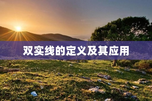 双实线的定义及其应用