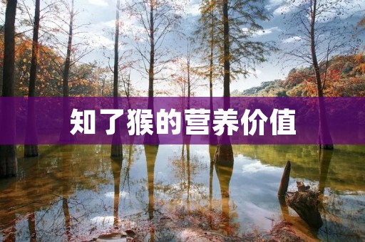 知了猴的营养价值