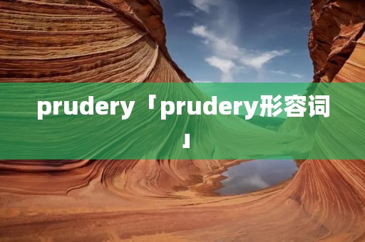 prudery「prudery形容词」 prudery「prudery形容词」