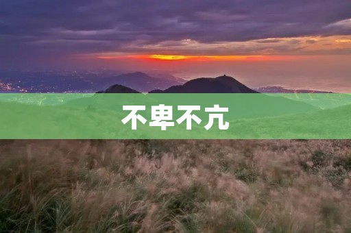  不卑不亢：做一个自信的人