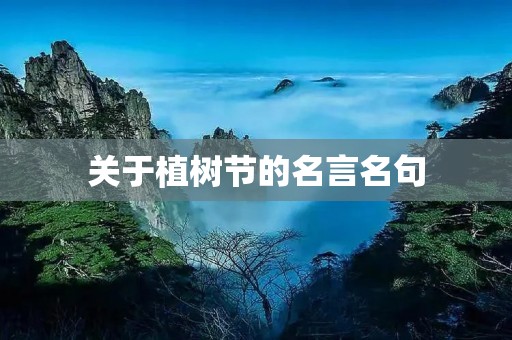 关于植树节的名言名句