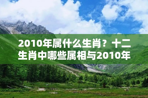 2010年属什么生肖？十二生肖中哪些属相与2010年有关？