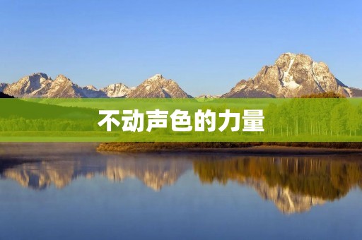 不动声色的力量:掌握情绪管理的技巧 不动声色的力量:掌握情绪管理的技巧