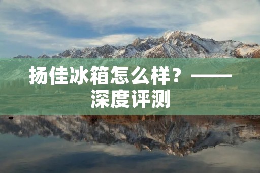 扬佳冰箱怎么样?——深度评测 扬佳冰箱怎么样?——深度评测