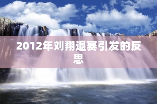 2012年刘翔退赛引发的反思 2012年刘翔退赛引发的反思