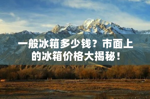 一般冰箱多少钱？市面上的冰箱价格大揭秘！