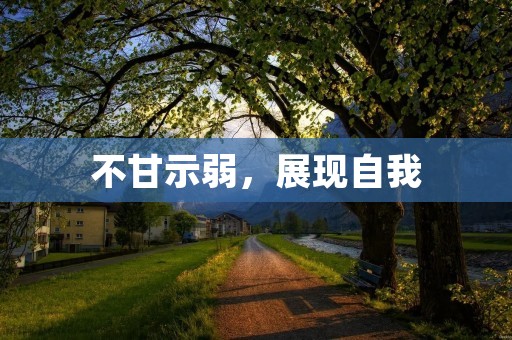 不甘示弱，展现自我