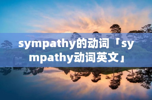 sympathy的动词「sympathy动词英文」