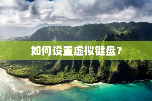 如何设置虚拟键盘？