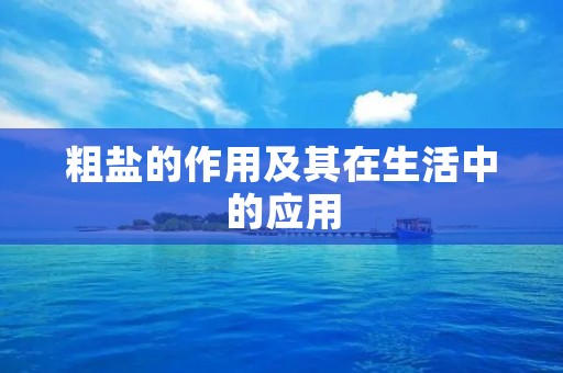 粗盐的作用及其在生活中的应用 粗盐的作用及其在生活中的应用