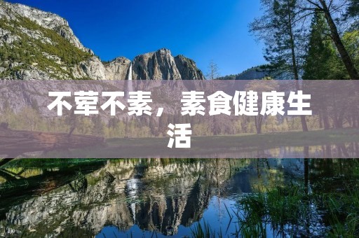 不荤不素，素食健康生活
