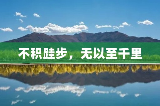 不积跬步，无以至千里
