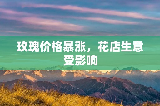 玫瑰价格暴涨,花店生意受影响