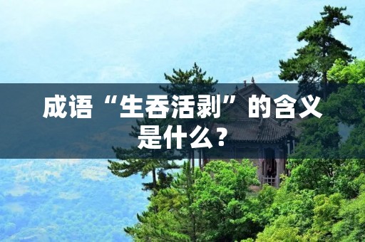 成语“生吞活剥”的含义是什么？