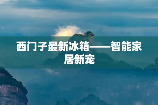 西门子最新冰箱——智能家居新宠