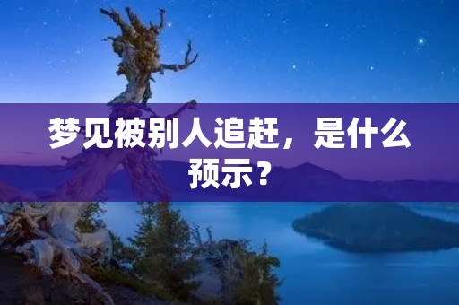 梦见被别人追赶，是什么预示？