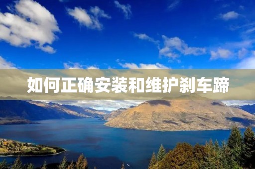 如何正确安装和维护刹车蹄