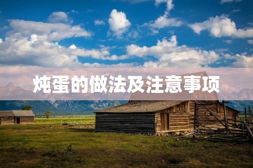 炖蛋的做法及注意事项 炖蛋的做法及注意事项
