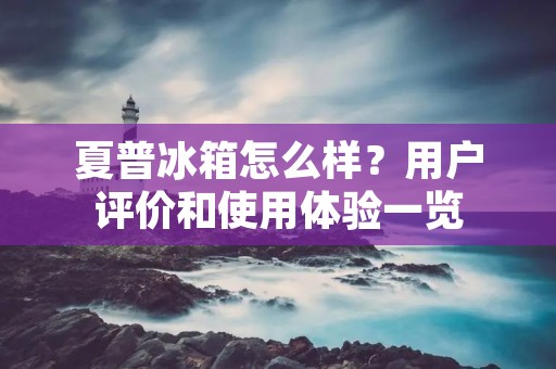 夏普冰箱怎么样?用户评价和使用体验一览