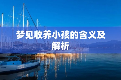 梦见收养小孩的含义及解析