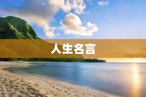 人生名言：人生如戏，全靠演技