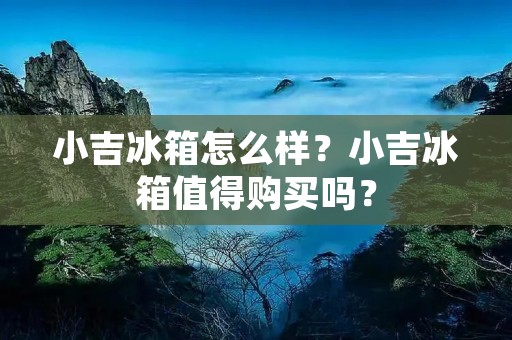 小吉冰箱怎么样?小吉冰箱值得购买吗?