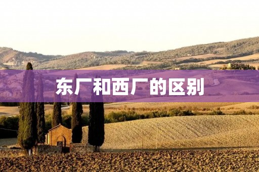 东厂和西厂的区别