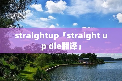 straightup「straight up die翻译」 straightup「straight up die翻译」