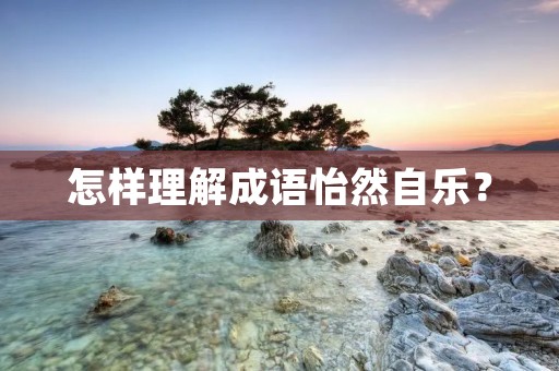 怎样理解成语怡然自乐?