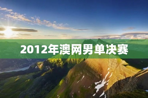 2012年澳网男单决赛：德约科维奇终结纳达尔连胜，成为历史第五位夺得澳网男单冠军的塞尔维亚人