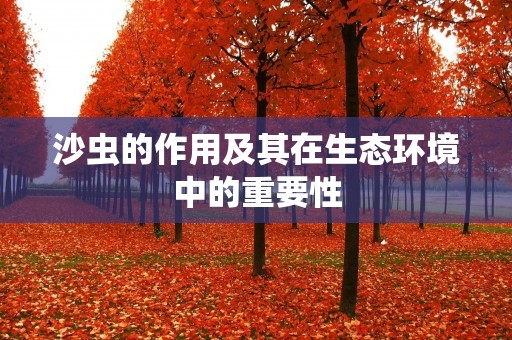 沙虫的作用及其在生态环境中的重要性 沙虫的作用及其在生态环境中的重要性
