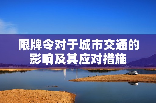 限牌令对于城市交通的影响及其应对措施