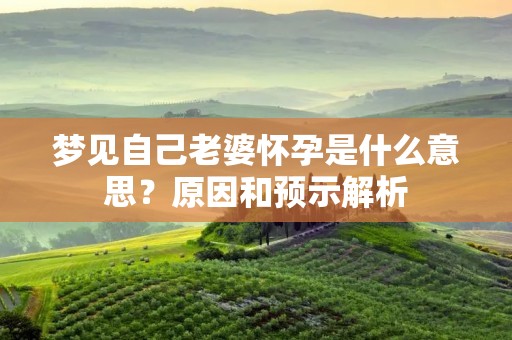 梦见自己老婆怀孕是什么意思？原因和预示解析