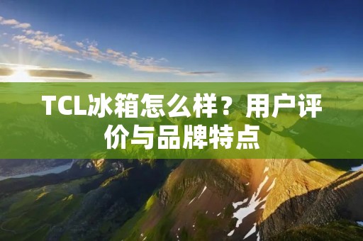TCL冰箱怎么样？用户评价与品牌特点