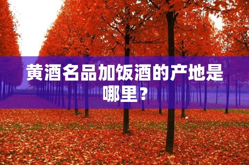 黄酒名品加饭酒的产地是哪里?
