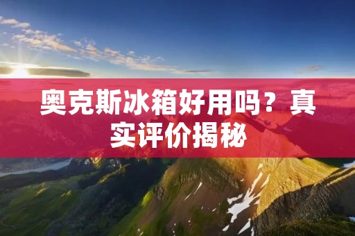 奥克斯冰箱好用吗？真实评价揭秘