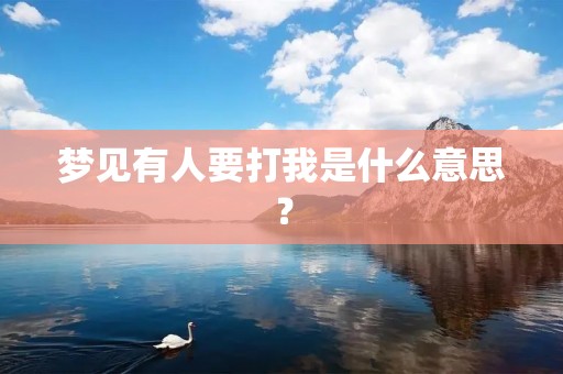 梦见有人要打我是什么意思？