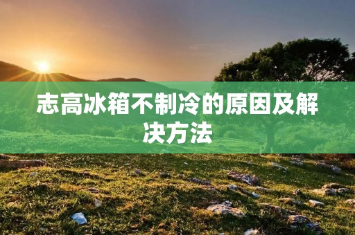 志高冰箱不制冷的原因及解决方法