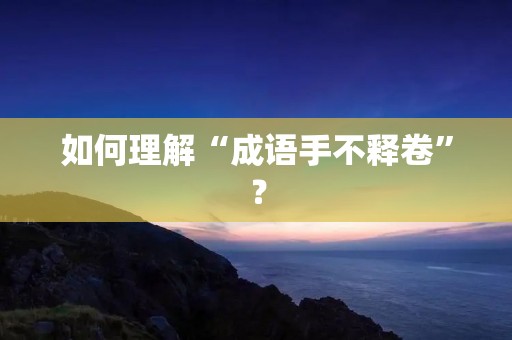 如何理解“成语手不释卷”？
