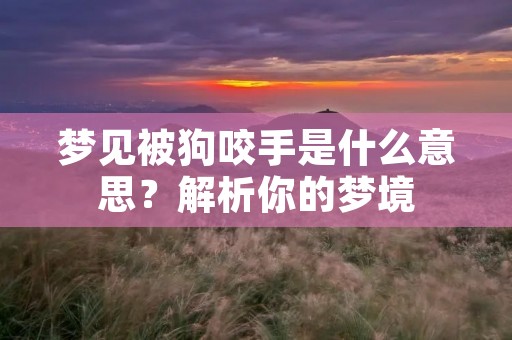 梦见被狗咬手是什么意思？解析你的梦境