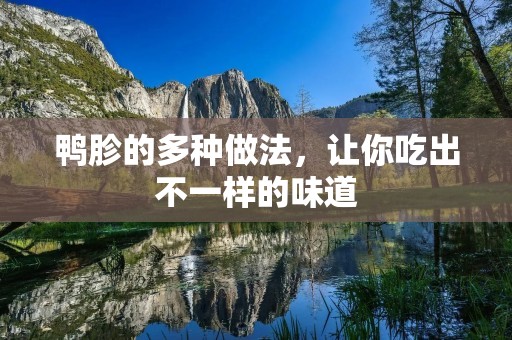 鸭胗的多种做法,让你吃出不一样的味道 鸭胗的多种做法,让你吃出不一样的味道