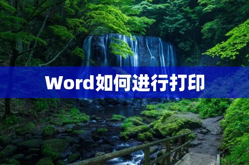 Word如何进行打印 Word如何进行打印