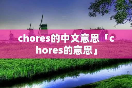 chores的中文意思「chores的意思」