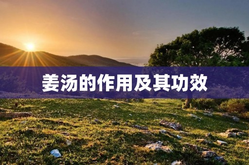 姜汤的作用及其功效 姜汤的作用及其功效